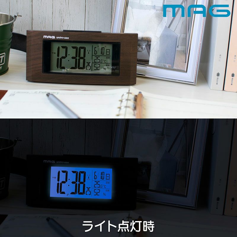 電波時計 ウッドライン