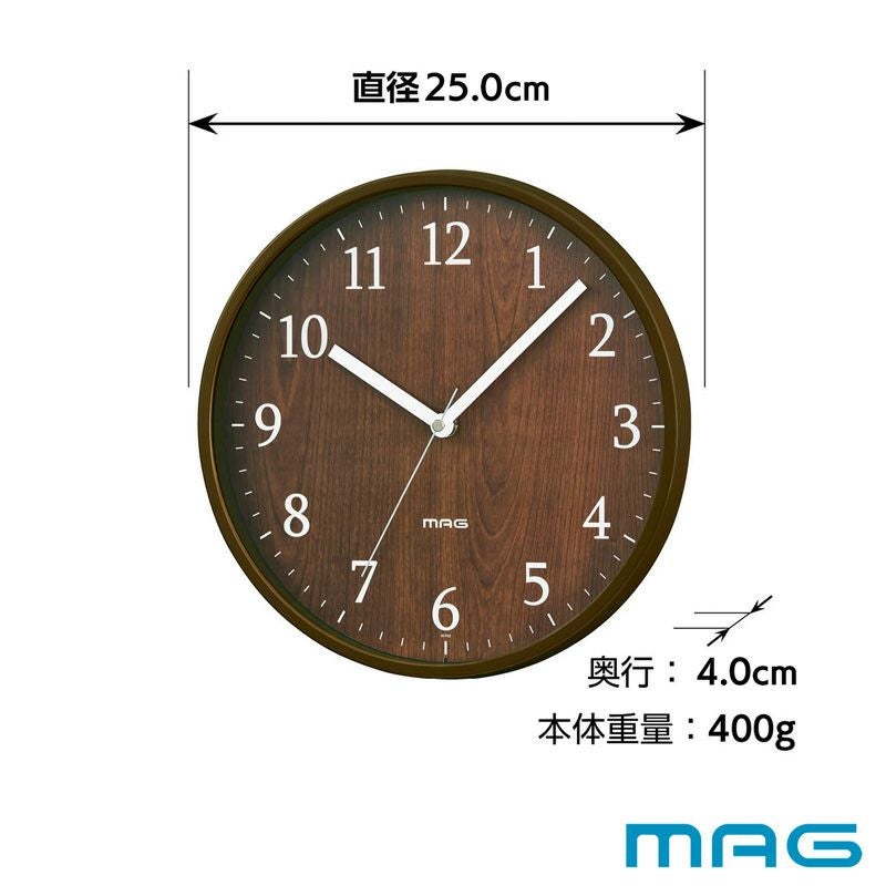 MAG(マグ) 壁掛け時計 梓(アズサ) W-742 BR-Z