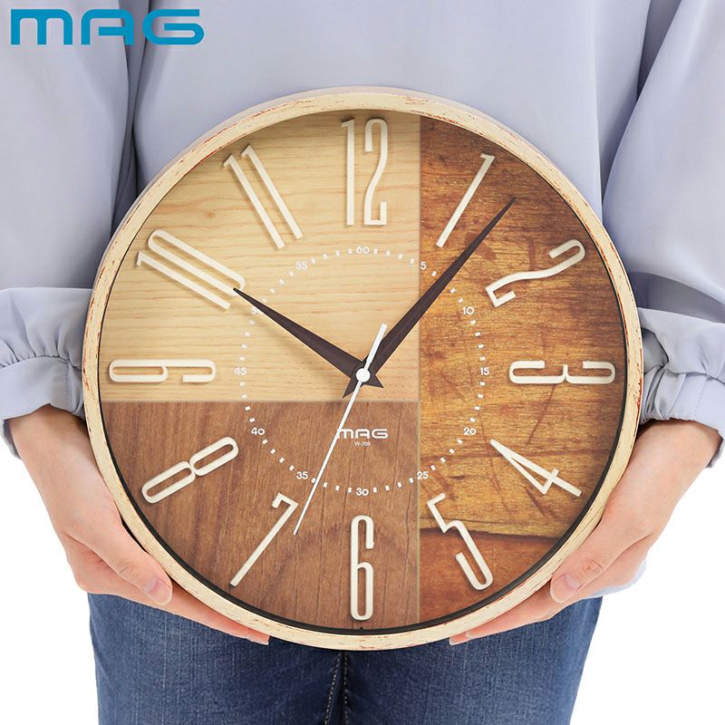 MAG(マグ) 電波壁掛け時計 ココア W-769