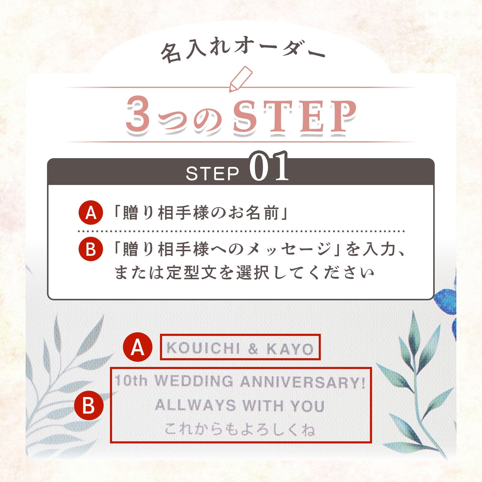 名入れキャンバス時計「アートパネル」ブルー