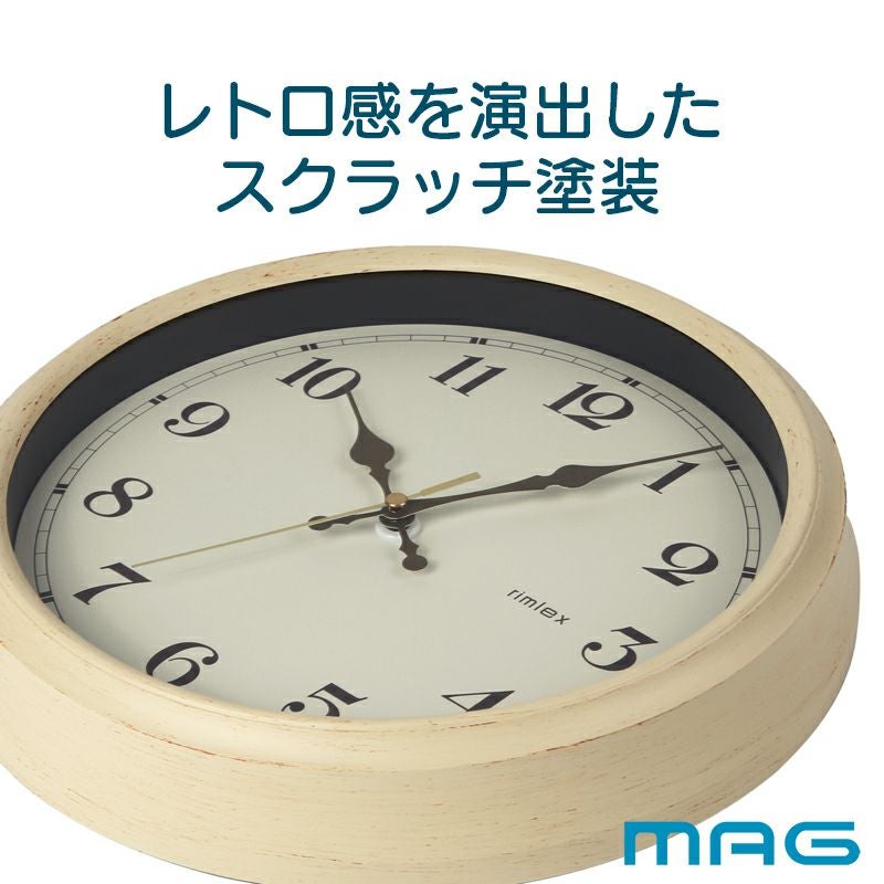 MAG(マグ) 電波壁掛け時計 エアリアルレトロ W-571