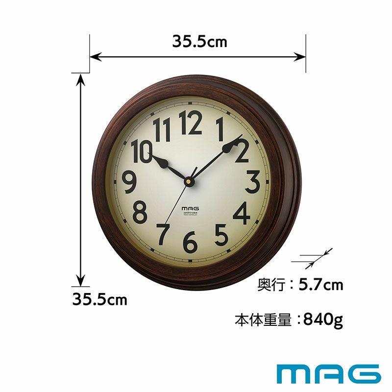 MAG(マグ) 電波壁掛け時計 大正館 W-778