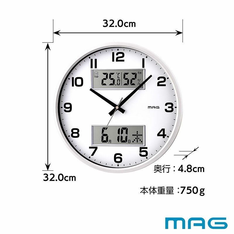 壁掛け時計 ダブルポスト