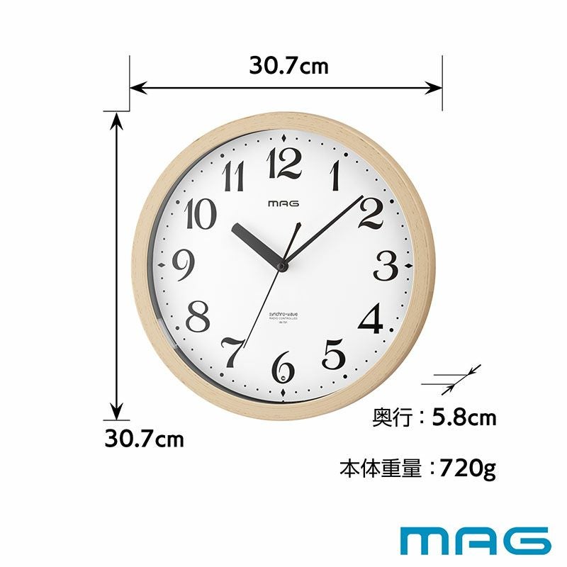 ライト自動点灯電波時計 灯(トモル)