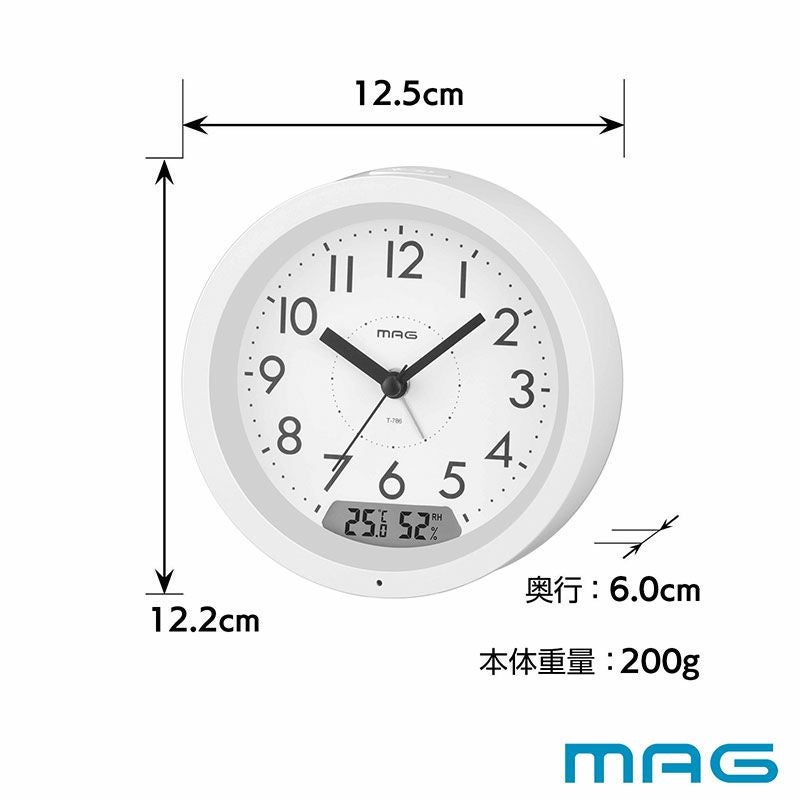 ライト自動点灯付き目覚まし時計 レイ