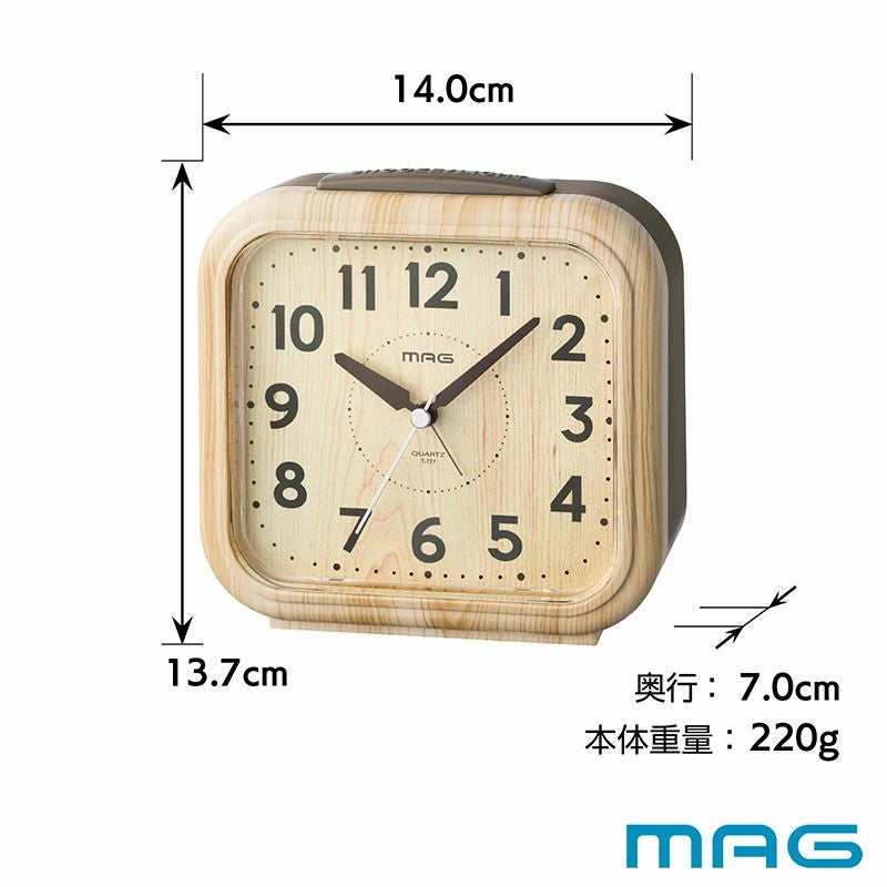 電子音目覚まし時計 グレイン