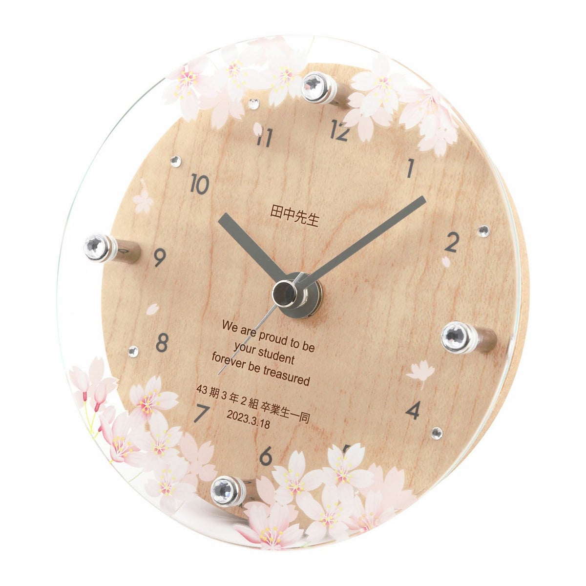 MAG名入れ時計 置時計 「桜」 T-789-CO_117