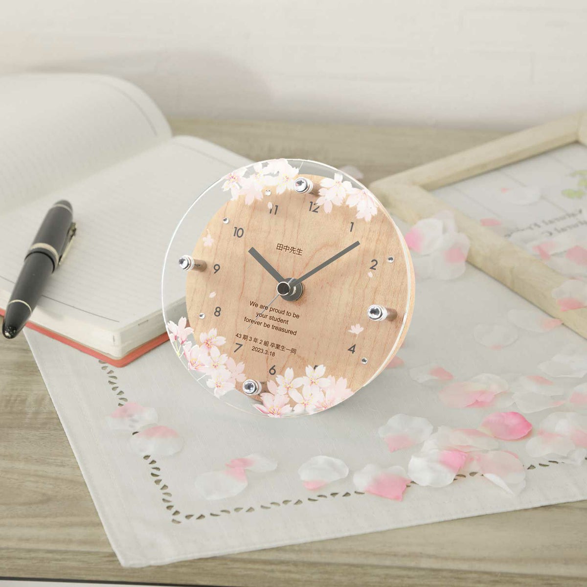 MAG名入れ時計 置時計 「桜」 T-789-CO_117