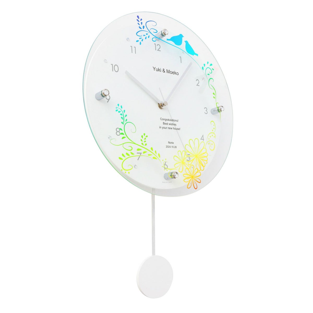  MAG名入れ時計 電波振り子時計 「バード」 W-797-CO_102