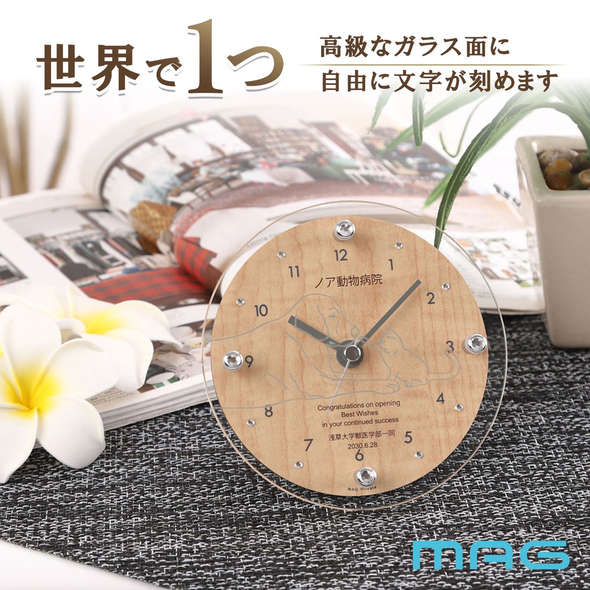 MAG名入れ時計 置時計 「ペット」 T-789-CO_115