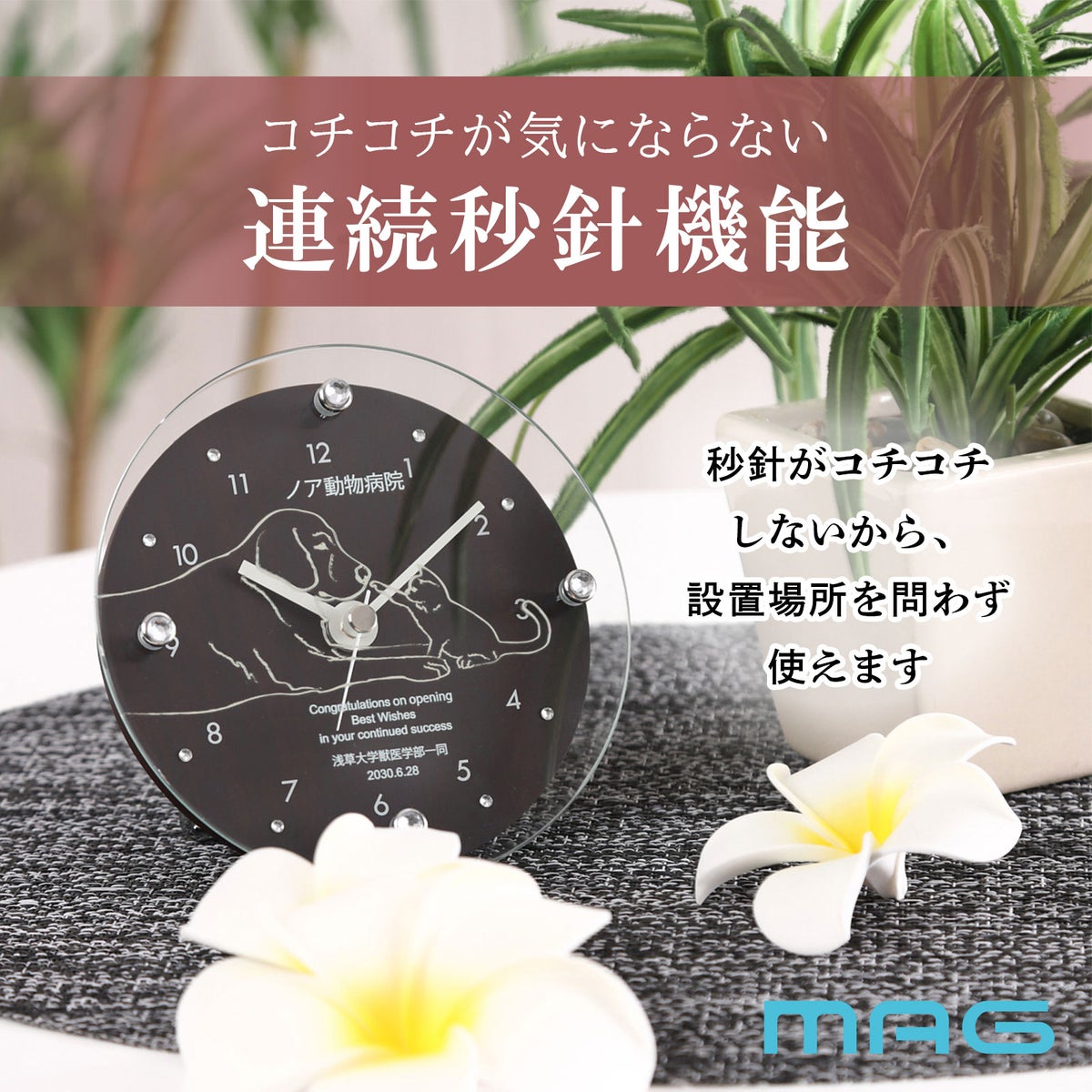 MAG名入れ時計 置時計 「ペット」 T-789-CO_115