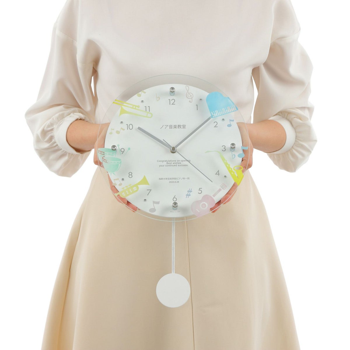 MAG名入れ時計 電波振り子時計 「楽器」 W-797-CO_114