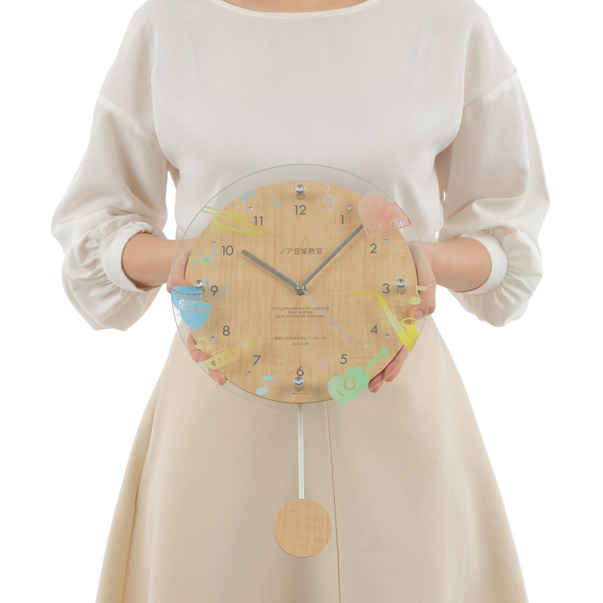 MAG名入れ時計 電波振り子時計 「楽器」 W-797-CO_114