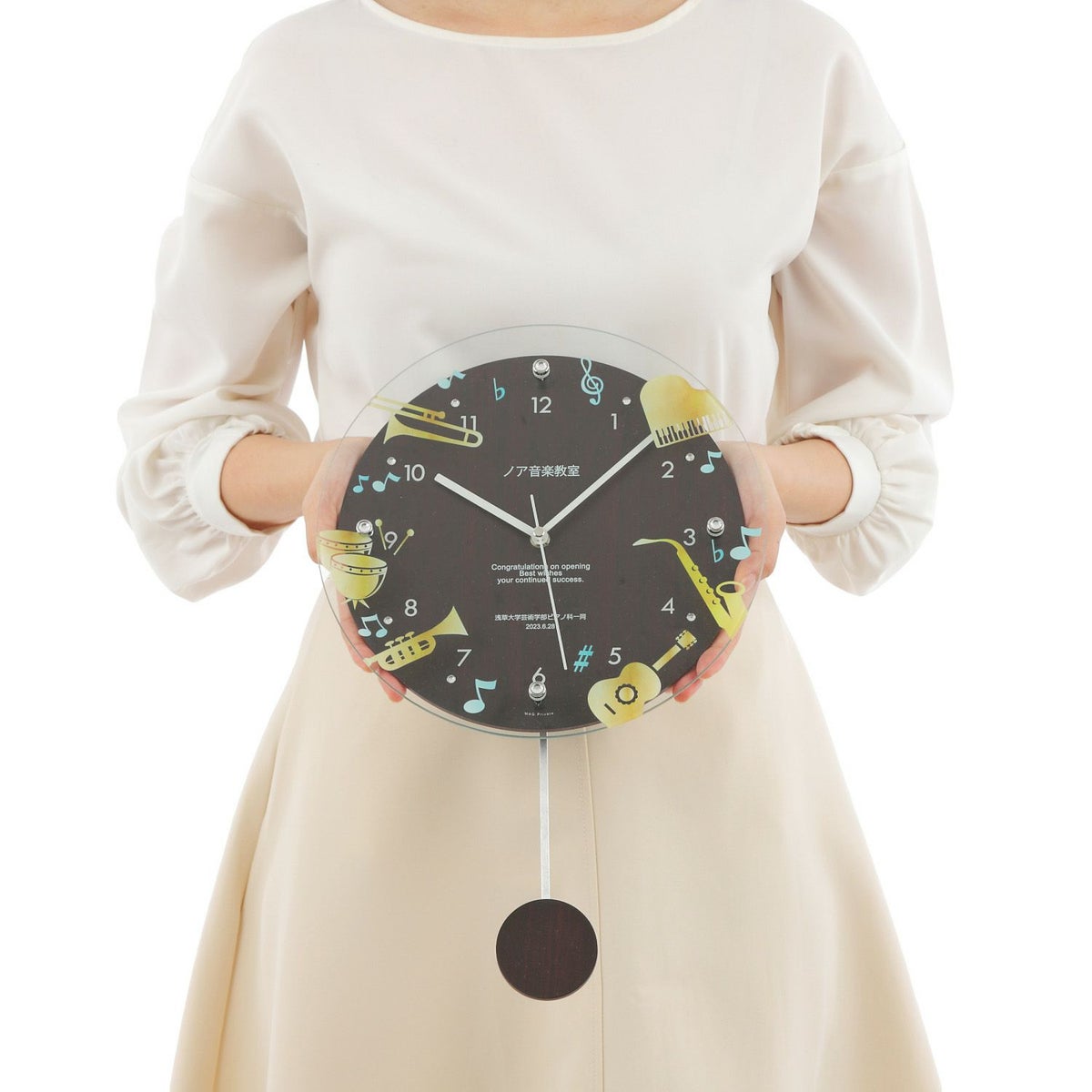 MAG名入れ時計 電波振り子時計 「楽器」 W-797-CO_114