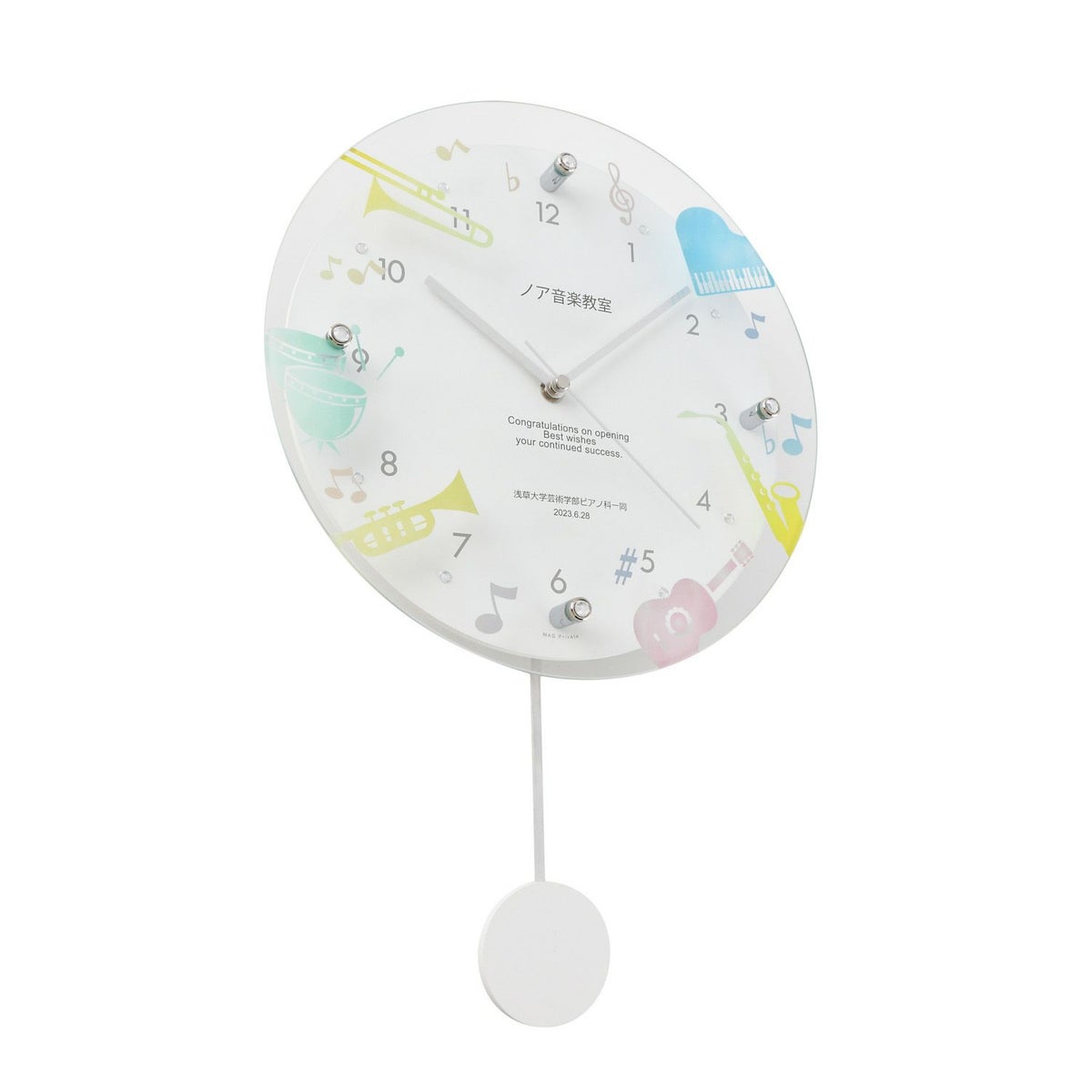MAG名入れ時計 電波振り子時計 「楽器」 W-797-CO_114