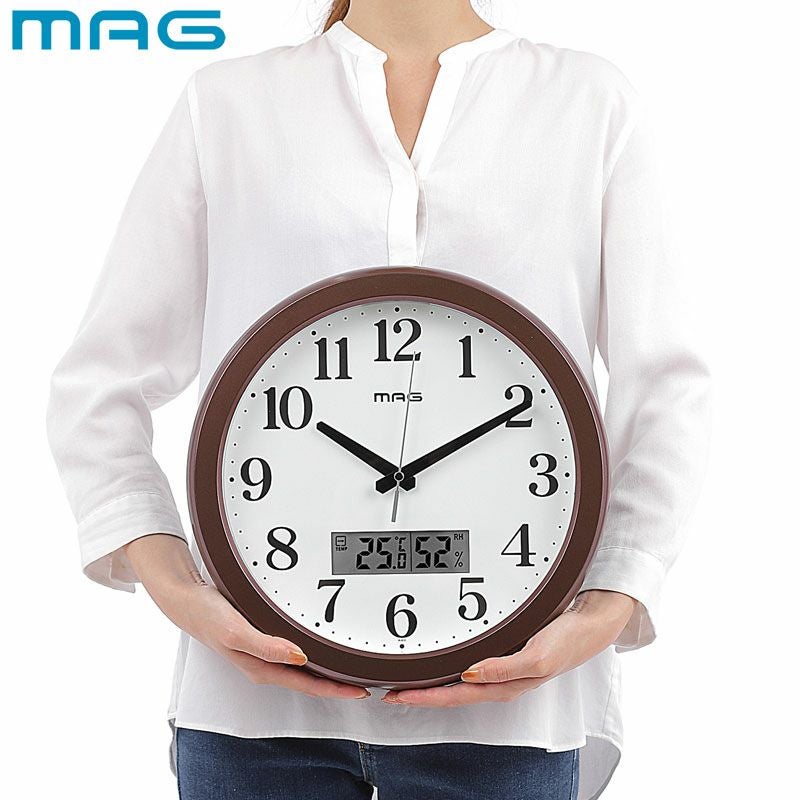 MAGアナデジ自動点灯掛時計 明夜(メイヤ) W-810