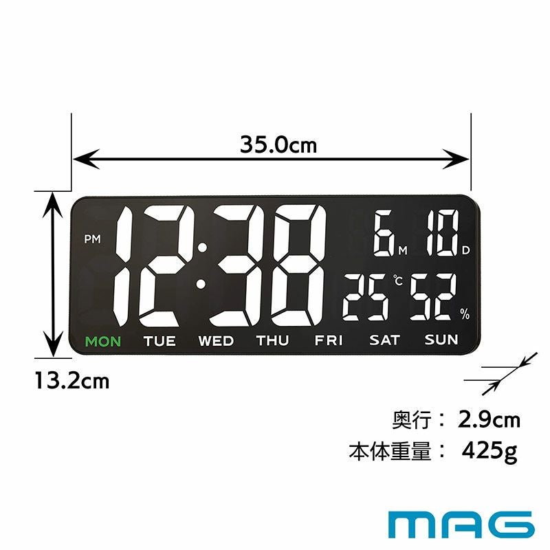 LED置時計 ホワイトアワー W-813