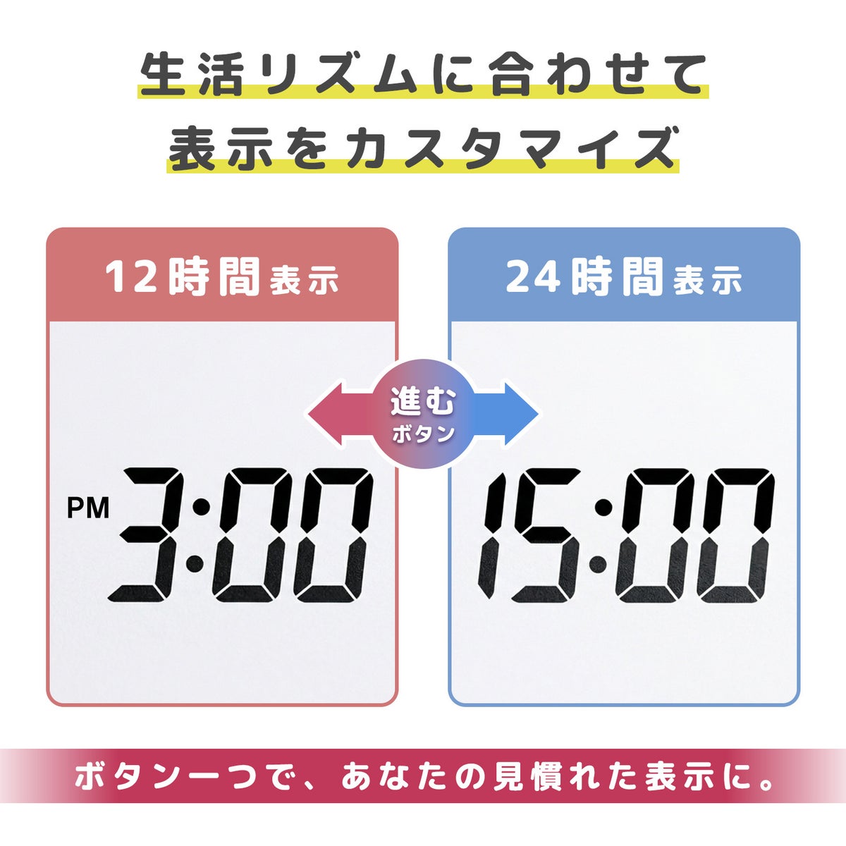 LED置時計 フラットアワー T-785