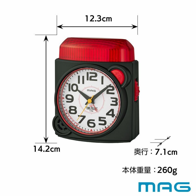 【お子様向けワーク冊子付】大音量目覚ましタイムポリス＆アナログタイマークルンセット