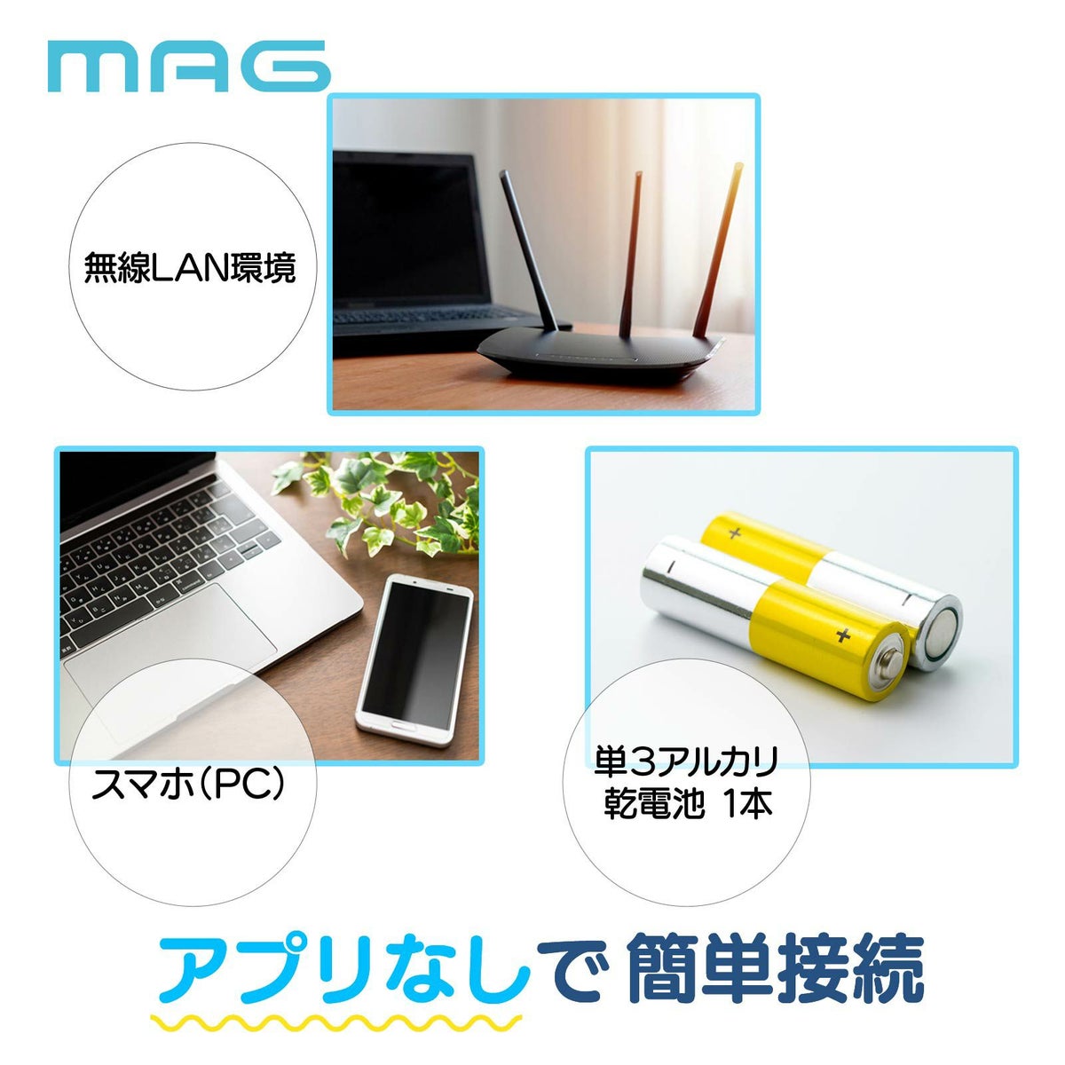 無線LAN掛時計 W818