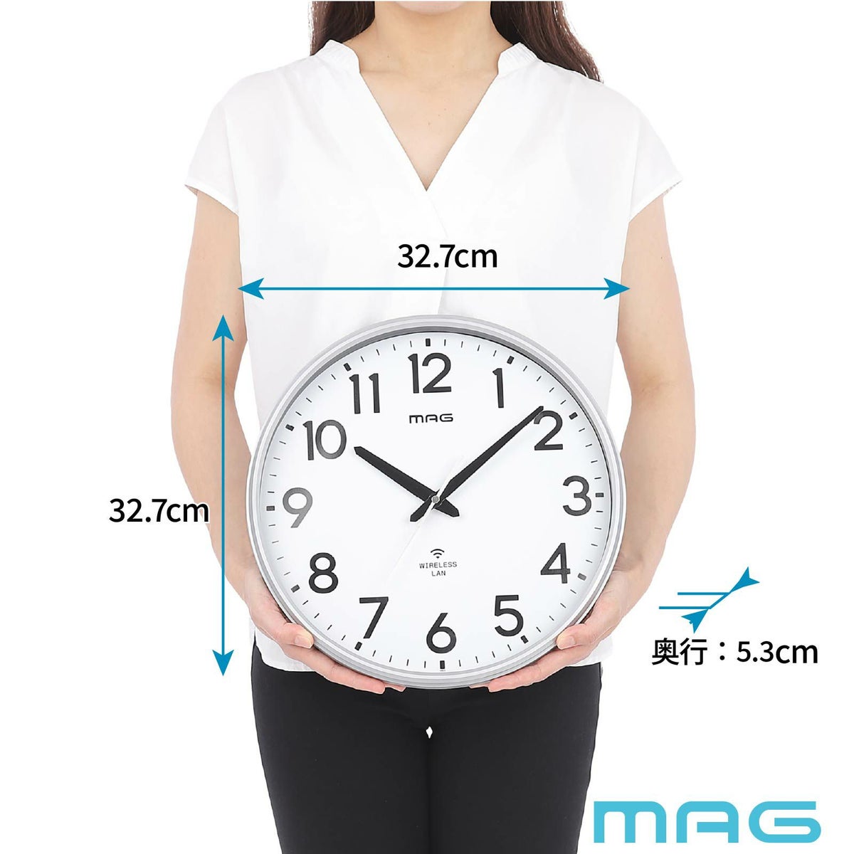 無線LAN掛時計 W823