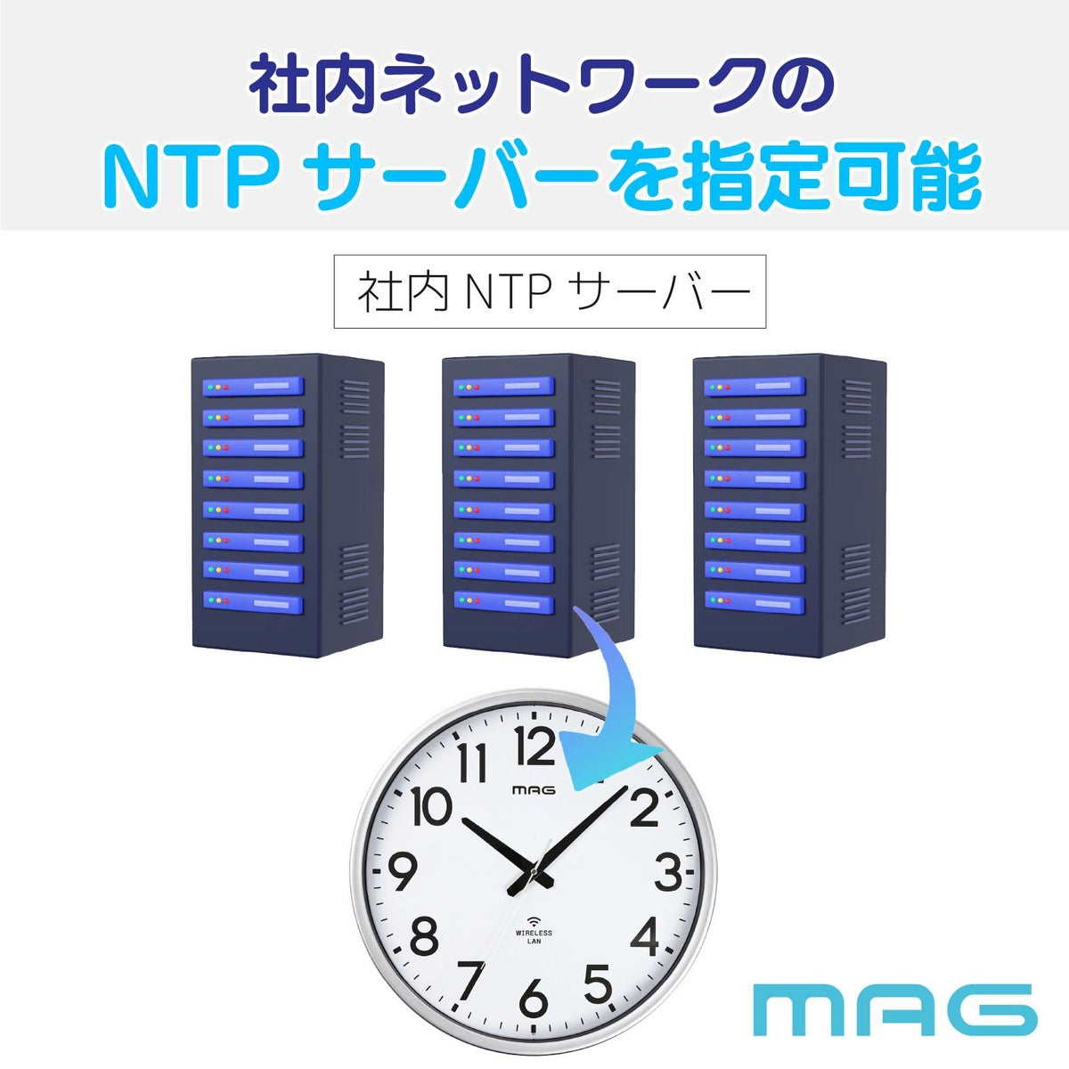 無線LAN掛時計 W825