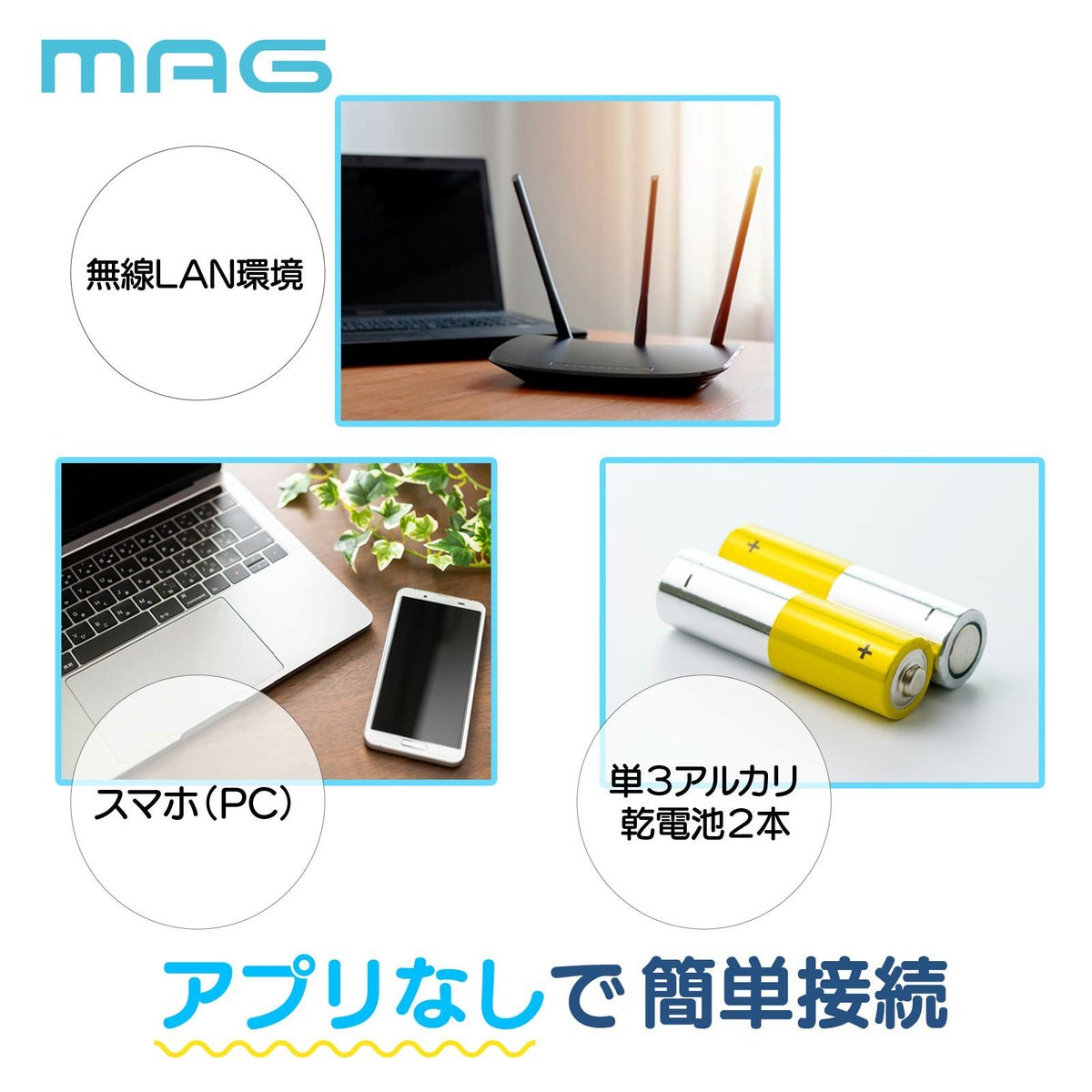 無線LAN掛時計 W825