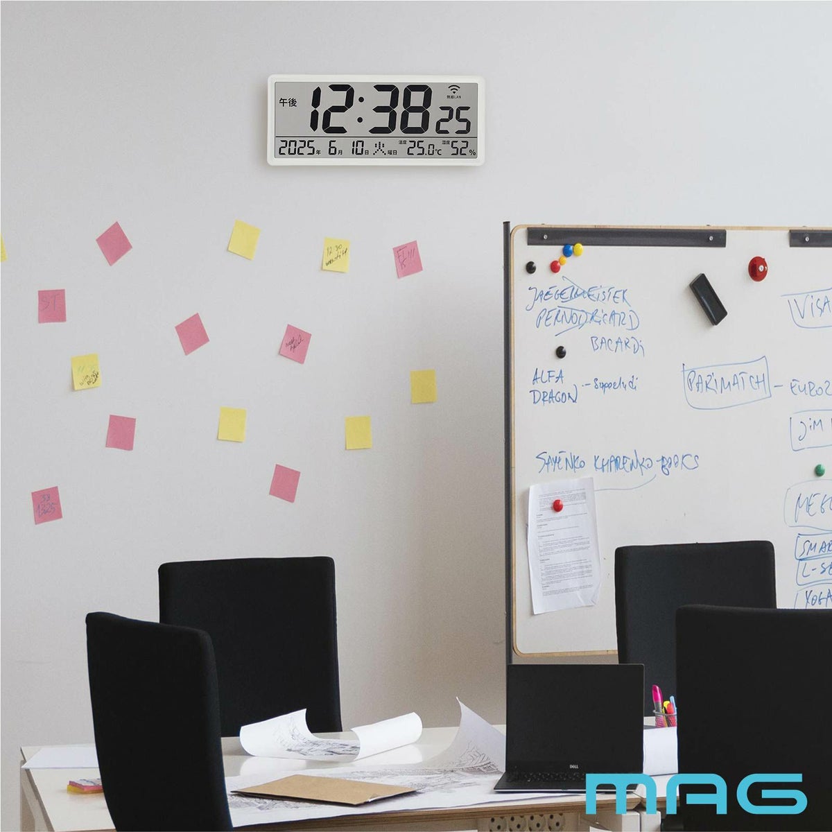 無線LAN大型時計 W821