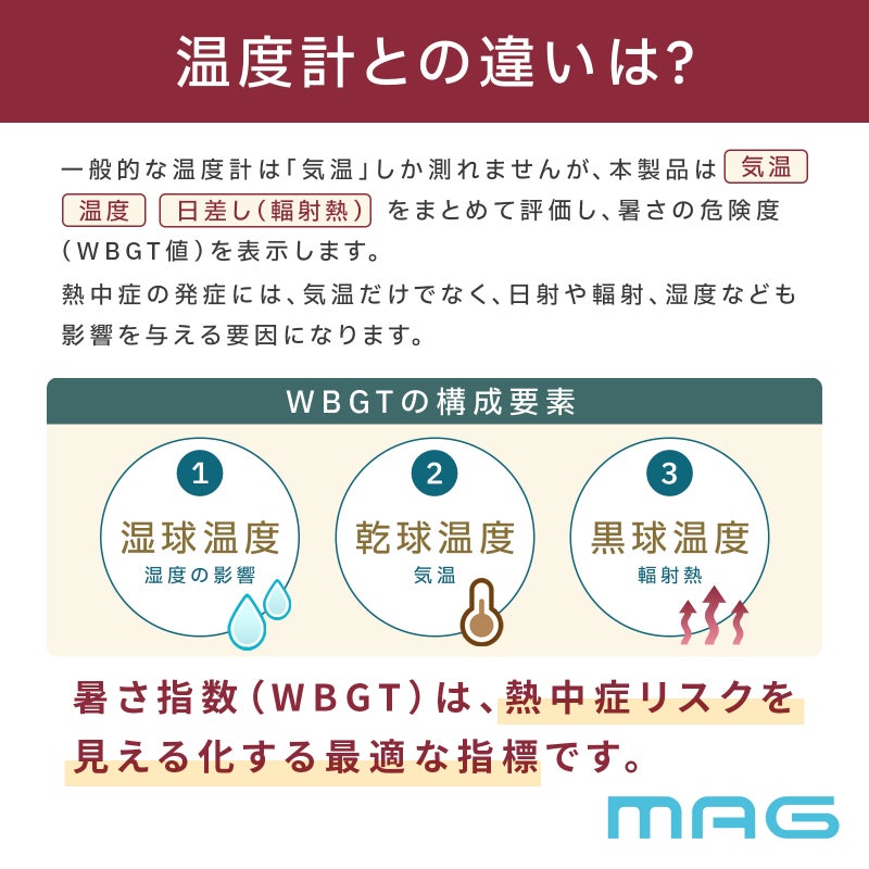 WBGT黒球式熱中症指数計 TH113WHZ