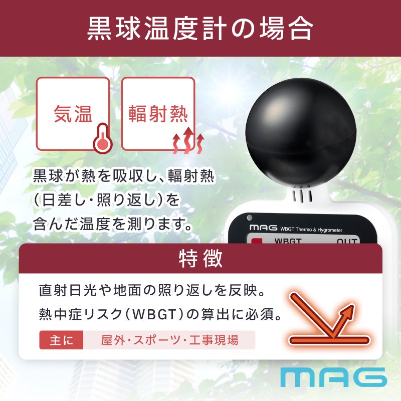 WBGT黒球式熱中症指数計 TH113WHZ