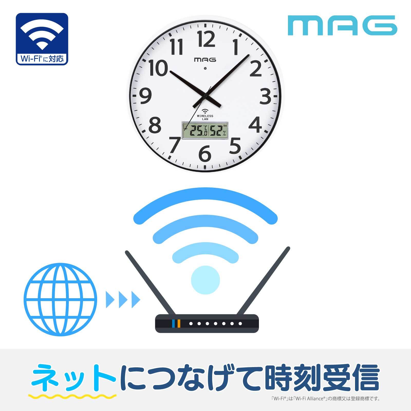 無線LAN掛時計 W820WHZ 【5台セット】